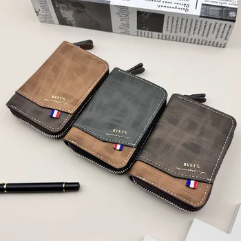 2025 Nuova custodia porta carte multifunzionale con cerniera Clip Multi Pu Borsa per carte di grande capacità in pelle per uomo donna 1