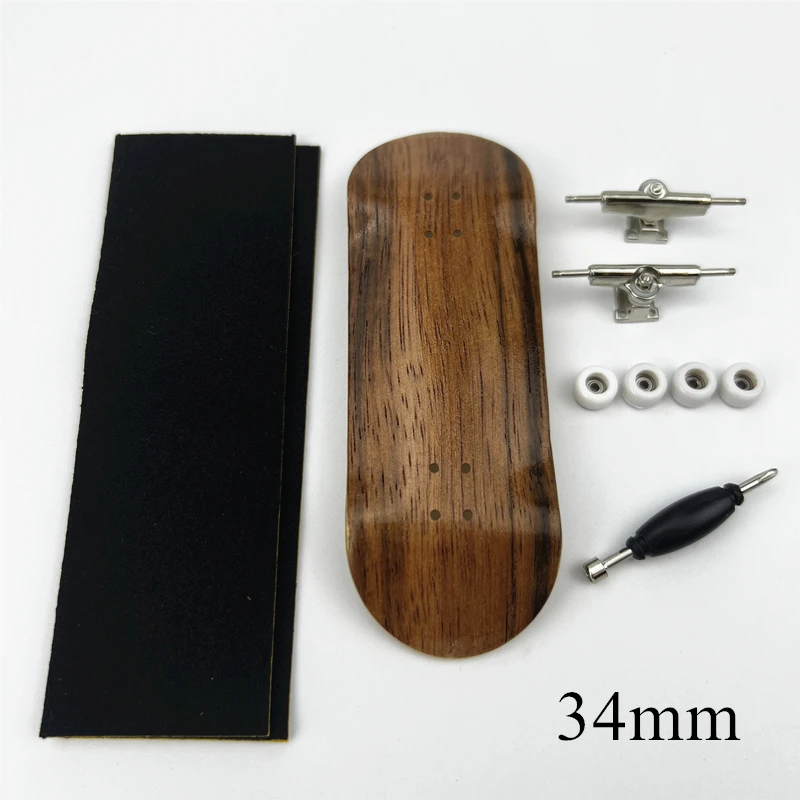Skates de dedo, 1 peça de madeira de bordo + skate de dedo de liga metálica  com caixa reduz a pressão s infantis (preto)