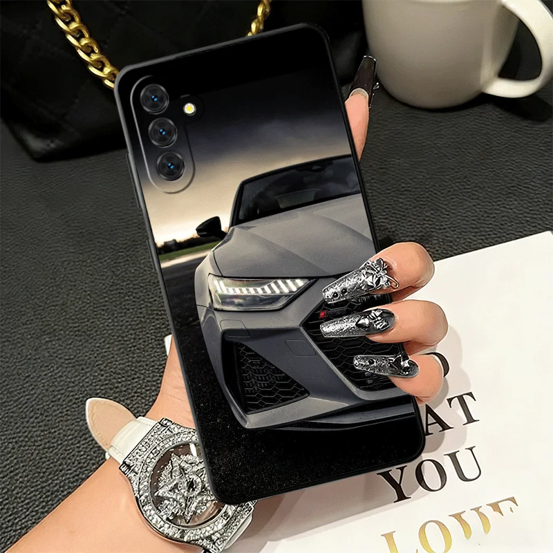 Sporty Soft Silicone Phone Case with Car-Inspired Design