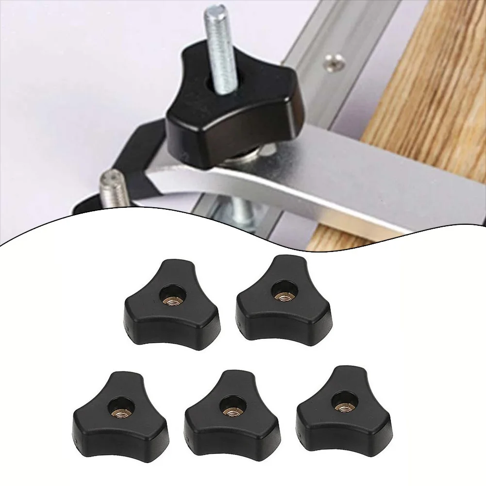 

5pcs M8 T-Track Slot Quick Acting Knobs Hold Down Clamps For Woodworking Jigs Hand Tighten Nuts Handle Clamping Knob