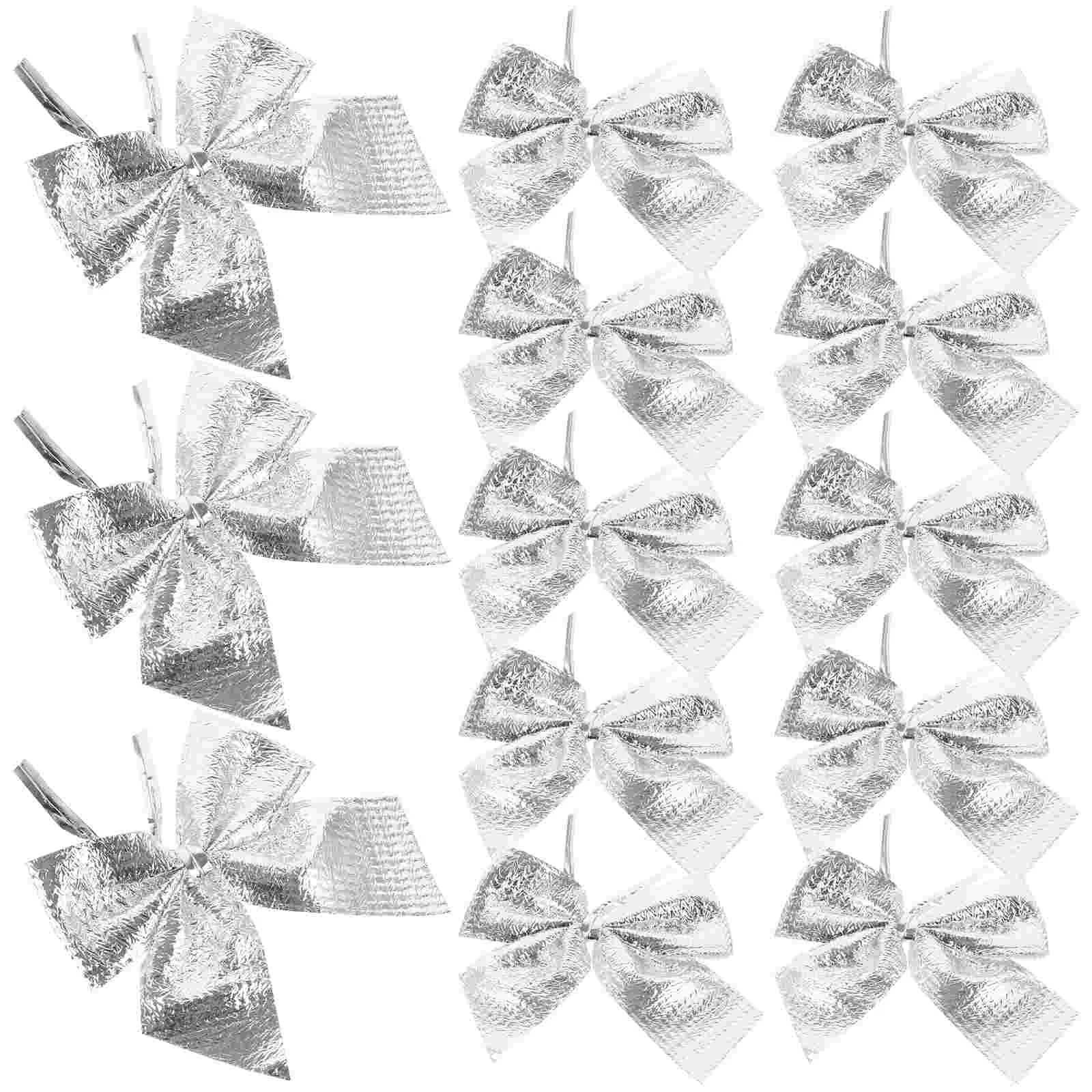 

2pcs Christmas Bows Pendants Xmas Tree Hanging Glitter Bowknots Decorations