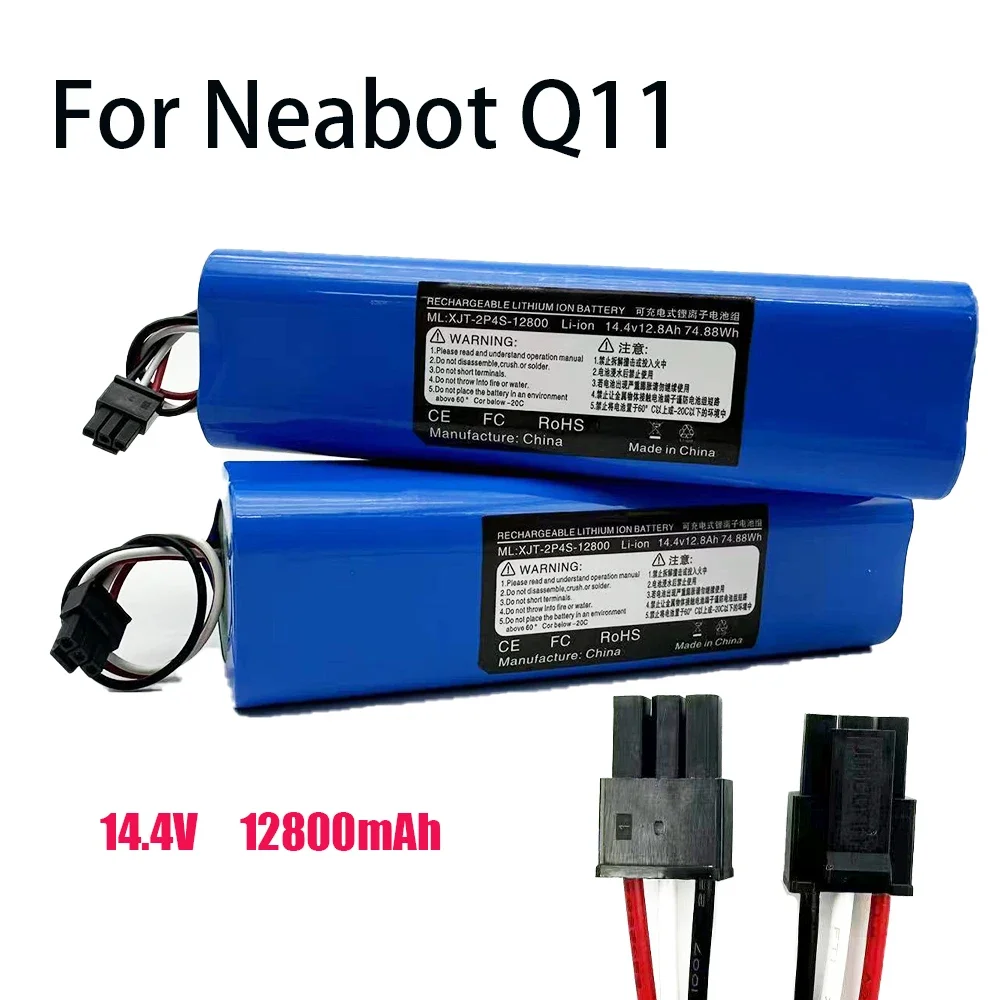 New Original 128000mAh Rechargeable Li-ion Battery for neabot Robotic vacuum cleaner Q11 6