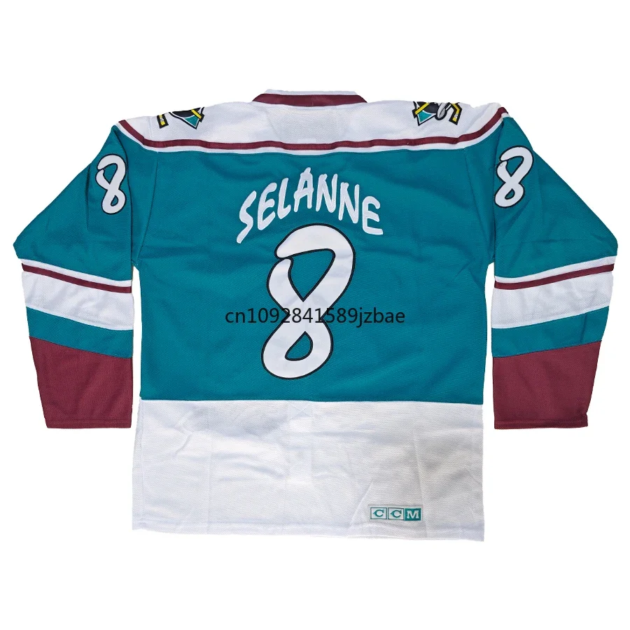 Paul Kariya 8 Teemu Selanne 96 Charlie Conway Ice Hockey Jerseys for US Mens M-3XL