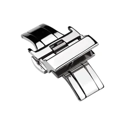 Versatile Butterfly Buckle Accessory for Leather, Nylon, and Silicone Straps (Silvery)