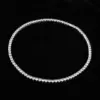 Andara 925 Sterling Silver Necklace Zircon Chain Necklace Women Fashion Simple Engagement Wedding Charm Jewelry 4mm 45cm 2