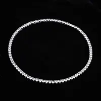 Andara 925 Sterling Silver Necklace Zircon Chain Necklace Women Fashion Simple Engagement Wedding Charm Jewelry 4mm 45cm 2