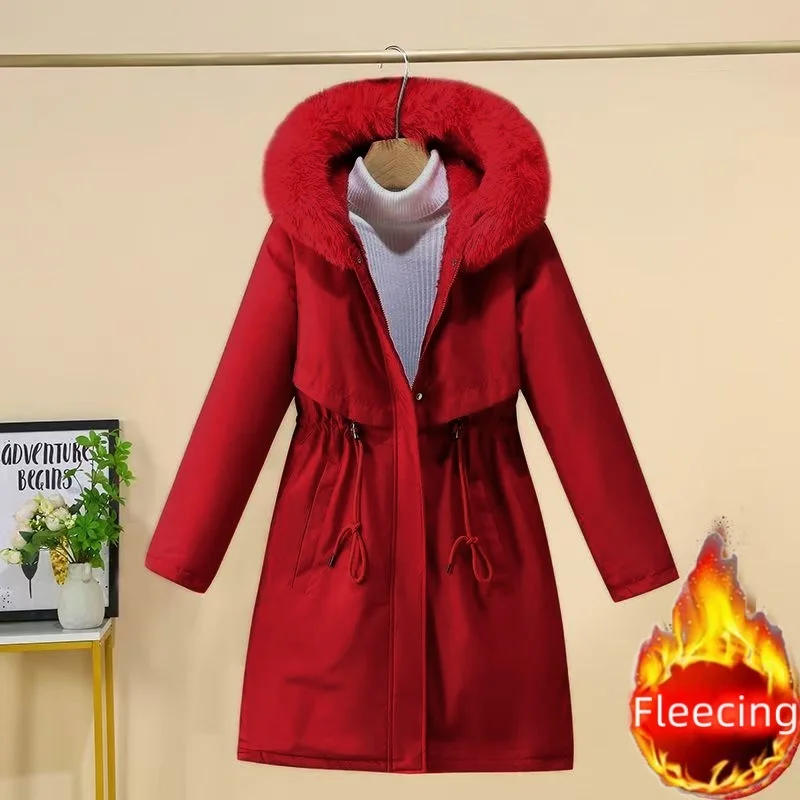 Women's Winter Jacket Hodded Fleece Padded Jacket Casual Loose Windbreaker Office Lady Matching New In Coats & Jackets Outerwear 5