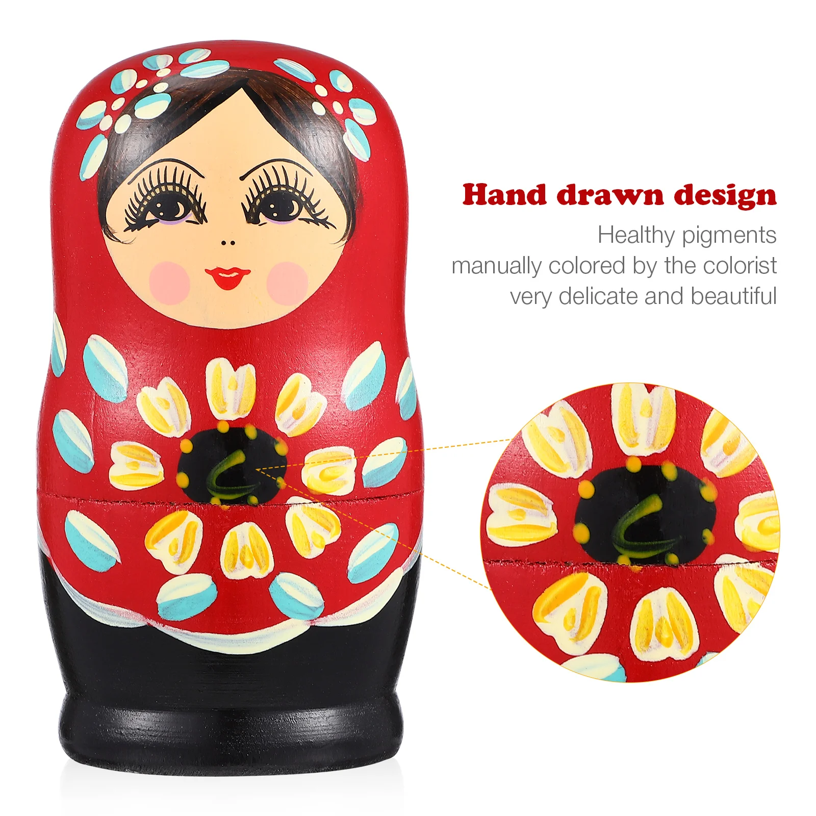 Matryoshka Russian Dolls for Kid Nesting Stacking Gift Funny Wood Adults Small Bright Color 5 Pcs nesting dolls