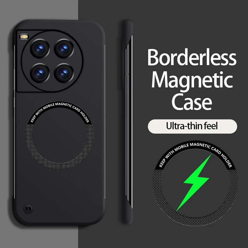 Business Borderless Matte Shockproof Phone Case with Magnetic Wireless Charging Compatibility