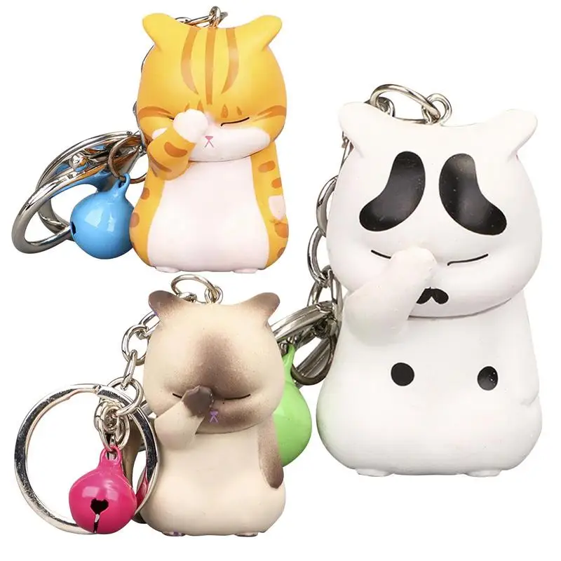 

Cat Keychains Charm Cute Cartoon Cat Keyring Bag Pendant With Lobster Clasp Mini Cat Funny Bag Christmas Gift Cat Pendant