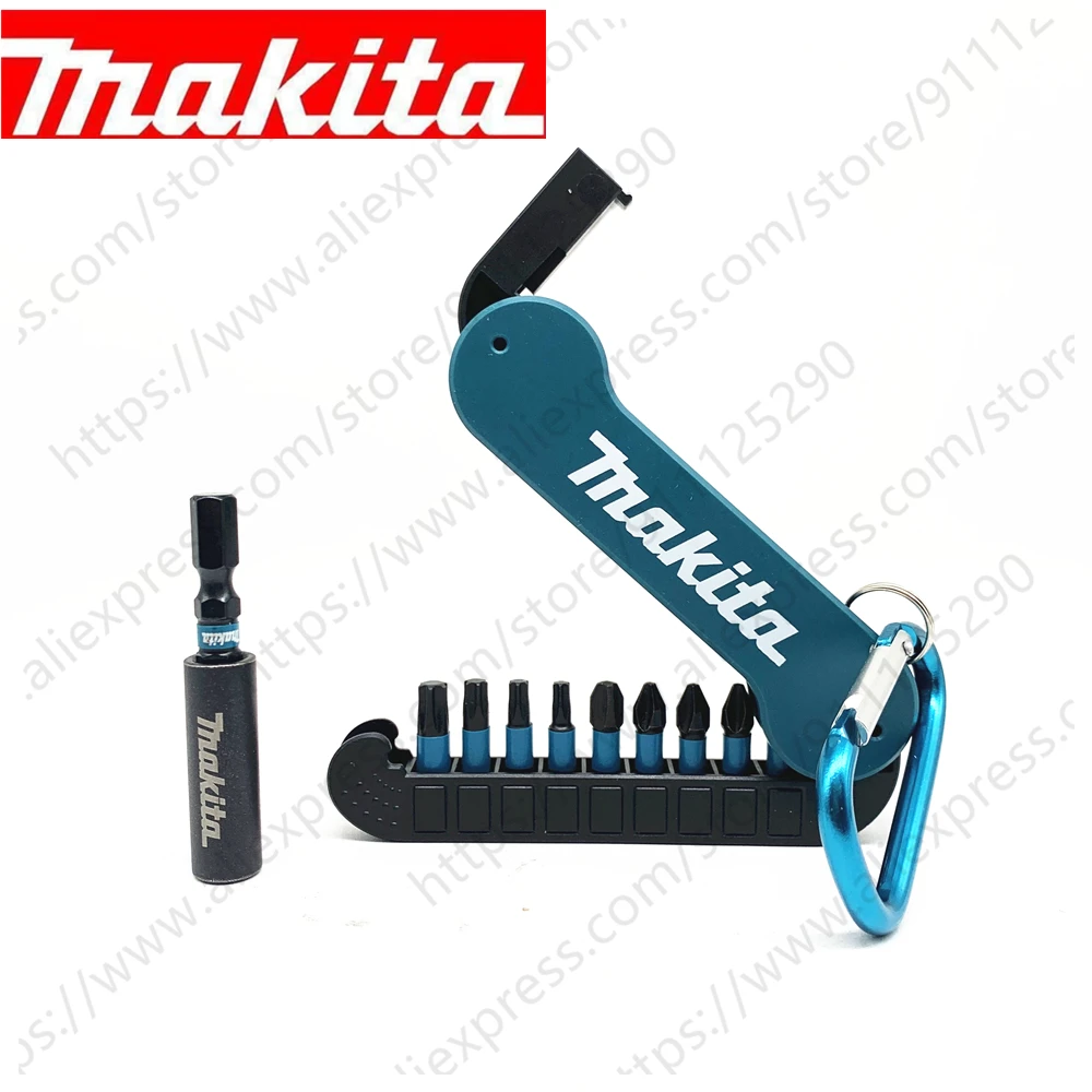 Makita Screwdriver Bit Set E-15849 10PCS Hexagonal Cross Electric Screwdriver Bits Magnetic Sleeve PH1 PH2 PH3 T15 T20 T25 T30