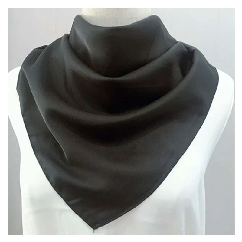 Foulard Femme Soie Foulard En Soie 70x70cm - Écharpe Légère Femme (2 Coloris) Foulard Soie Femme