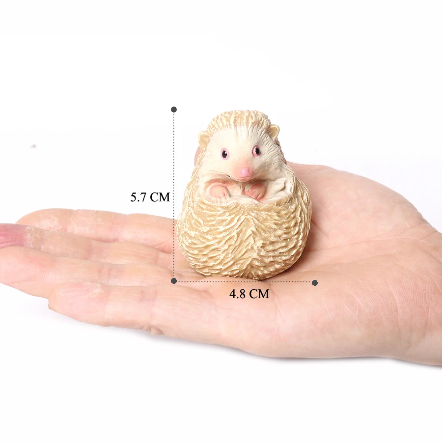 Wildlife Animal Figurines - Hedgehog & Spiny Anteater Desktop Décor Set