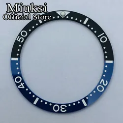 Premium Stainless Steel & Ceramic Bezel Insert - 38mm Replacement Watch Accessory (NO.26 Black Blue)