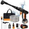 Cordless Pressure Washer, Portable Power Washer with  4.0Ah Battery 6-in-1 Nozzle, Handheld Brushless High-Pressure Car Washer