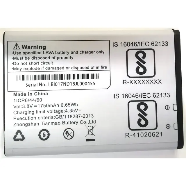Battery Replacement Lava Iris 60 Battery Original Lava LEB111