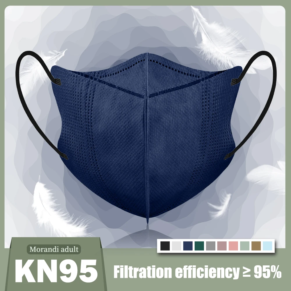 Face Mask KN95 Mask Morandi color 3D Black Mask FFP2 mascarillas fpp2 homologadas 4 Layers mask for face cubrebocas kn95 ffpp2 Adult ffp3