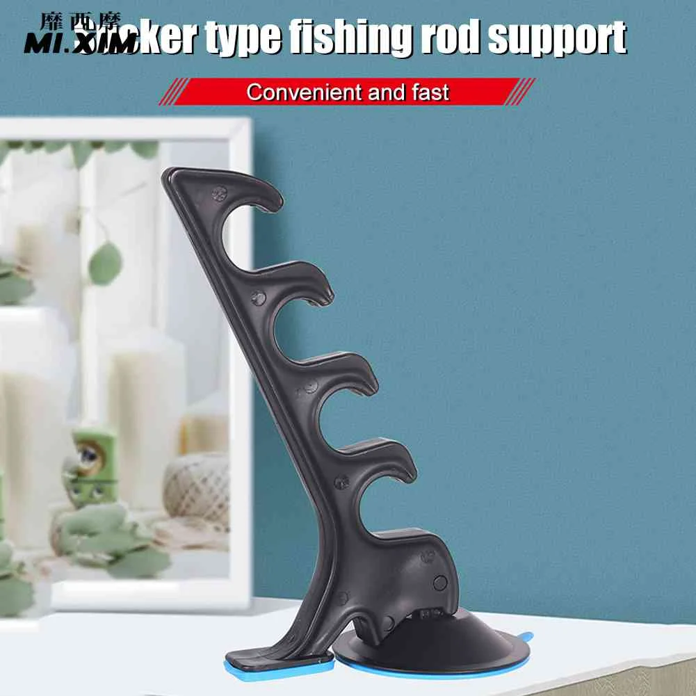 Fishing Pole Rack Vertical Wall Mount Fishing Rod Stand Strong Suction