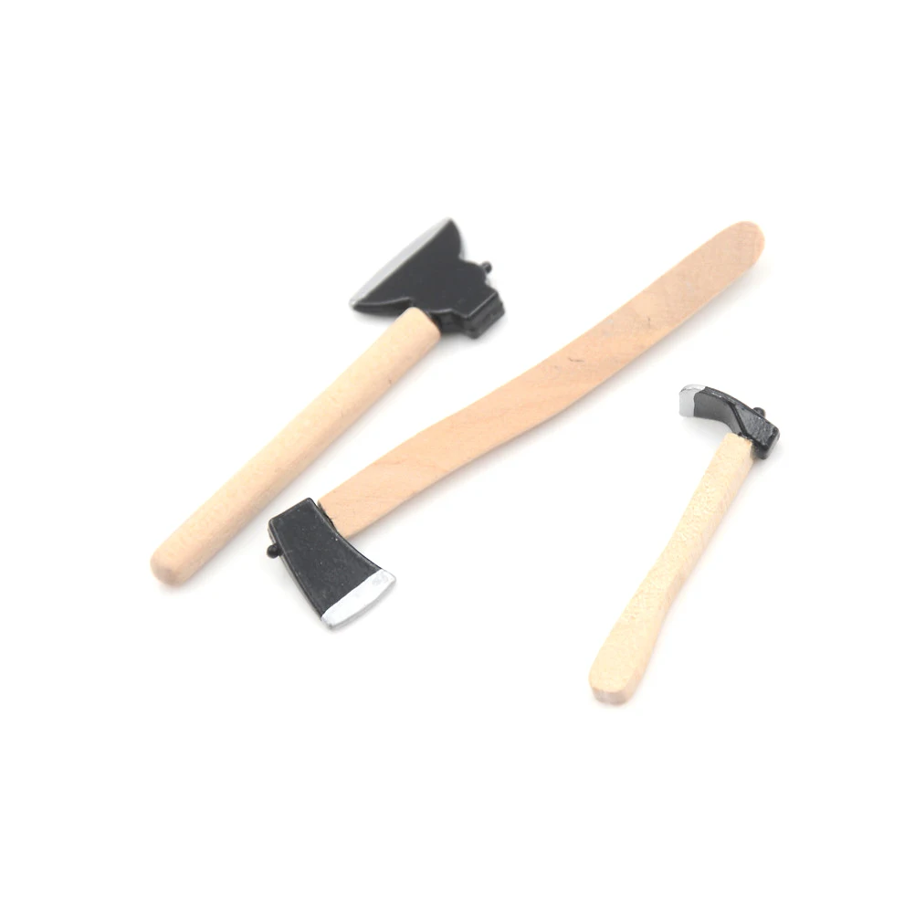 Kids Construction Toys Mini Wood Metal Chopper Hatchet 3Pcs/set