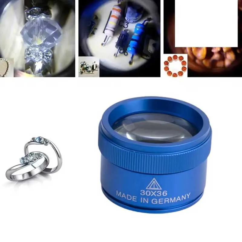 Magnifying Glass 30x36 Optical Portable Pocket For Jewelry Coin Stamps Watch Repair