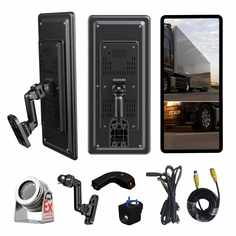 Automatic dimming widescreen 1080p electronic rearview mirror bus school bus