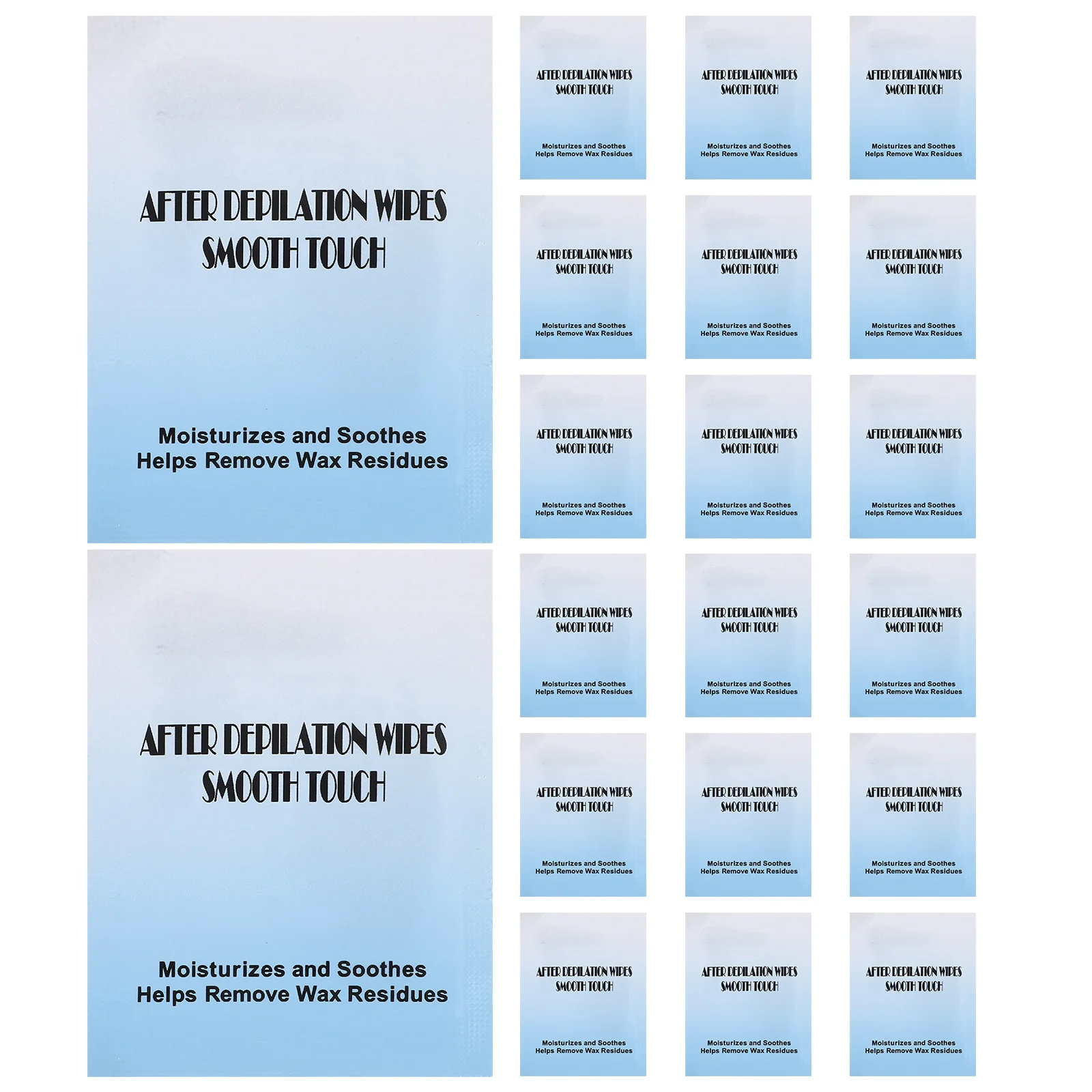 20pcs Remover Wipes 20 Pack Wax Care Fabric Wax Strips Skin Hair Removal Cleaning Tissues Body Facial - 6