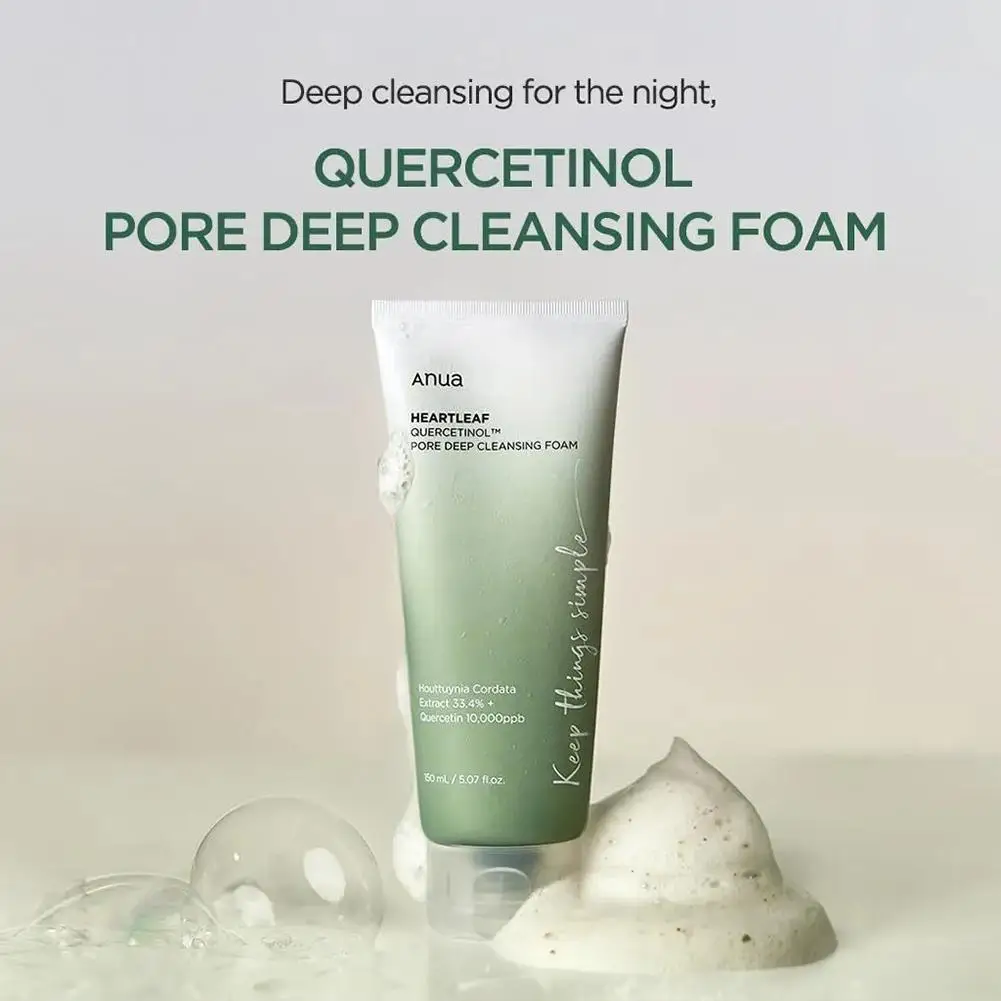 Anua Facial Cleanser Heartleaf Succinic Moisture Cleansing Foam Deep Cleaning Oil Control Pore Soothing Korean Cosmetic SkinCare 3