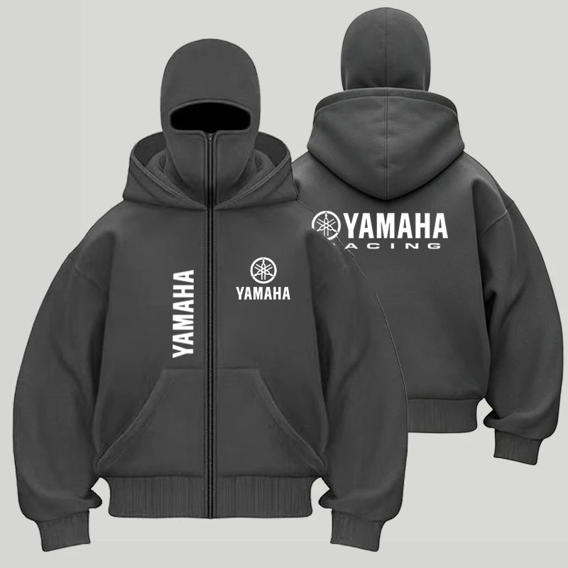 Men's Winter Autumn Fleece Balaclava Double Hooded Pullover With Zipper And Large Pocket Jacket For Outdoor Leisure & Sportswear
