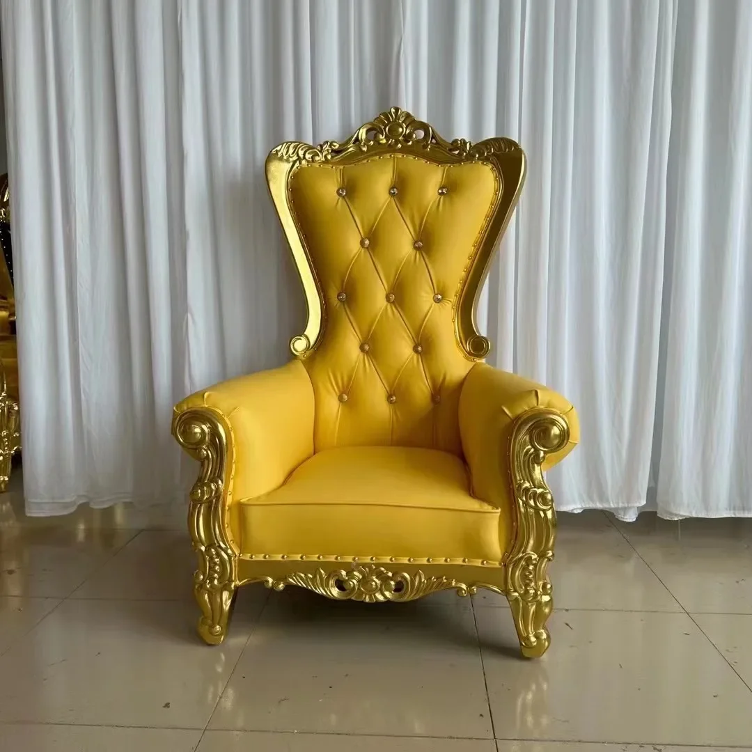Wholesale Royal Children Kids High Back Wood Frame Cheap King Throne 6