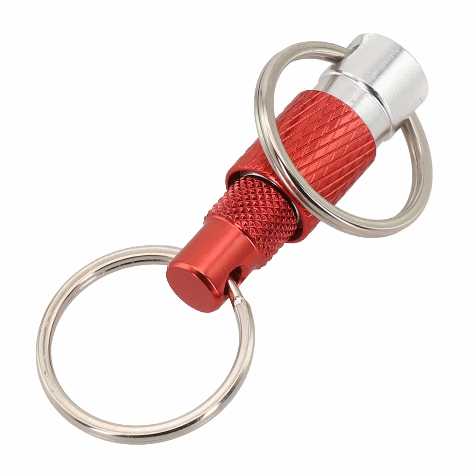 Befestigen Sie an Taschen für Outdoor-Aktivitäten ° Rotations-Schlüsselanhänger, Doppelring-Schnalle, hochfestes Aluminium, innovatives Design – Detail 18