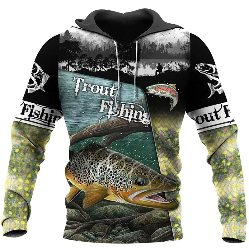 

Trout Mahi Mahi Fish Graphic Hoodie Men Clothing Pop 3D Love Fishing Printed New in Hoodies Women Harajuku Fashion y2k Pullover