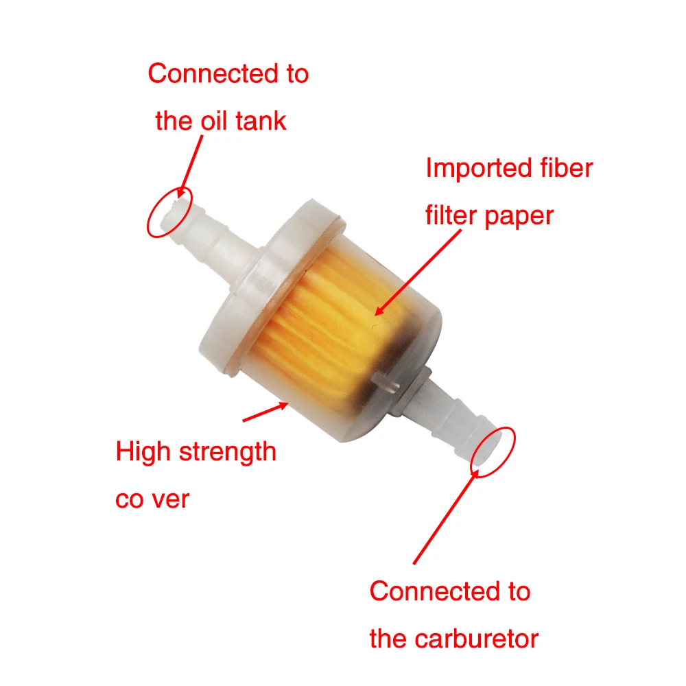 Universal 6mm Hose Motorcycle Petrol Gas Fuel Gasoline Oil Filter For Scooter Motorcycle Moped Scooter Dirt 1PC motorcycle fuel filter
