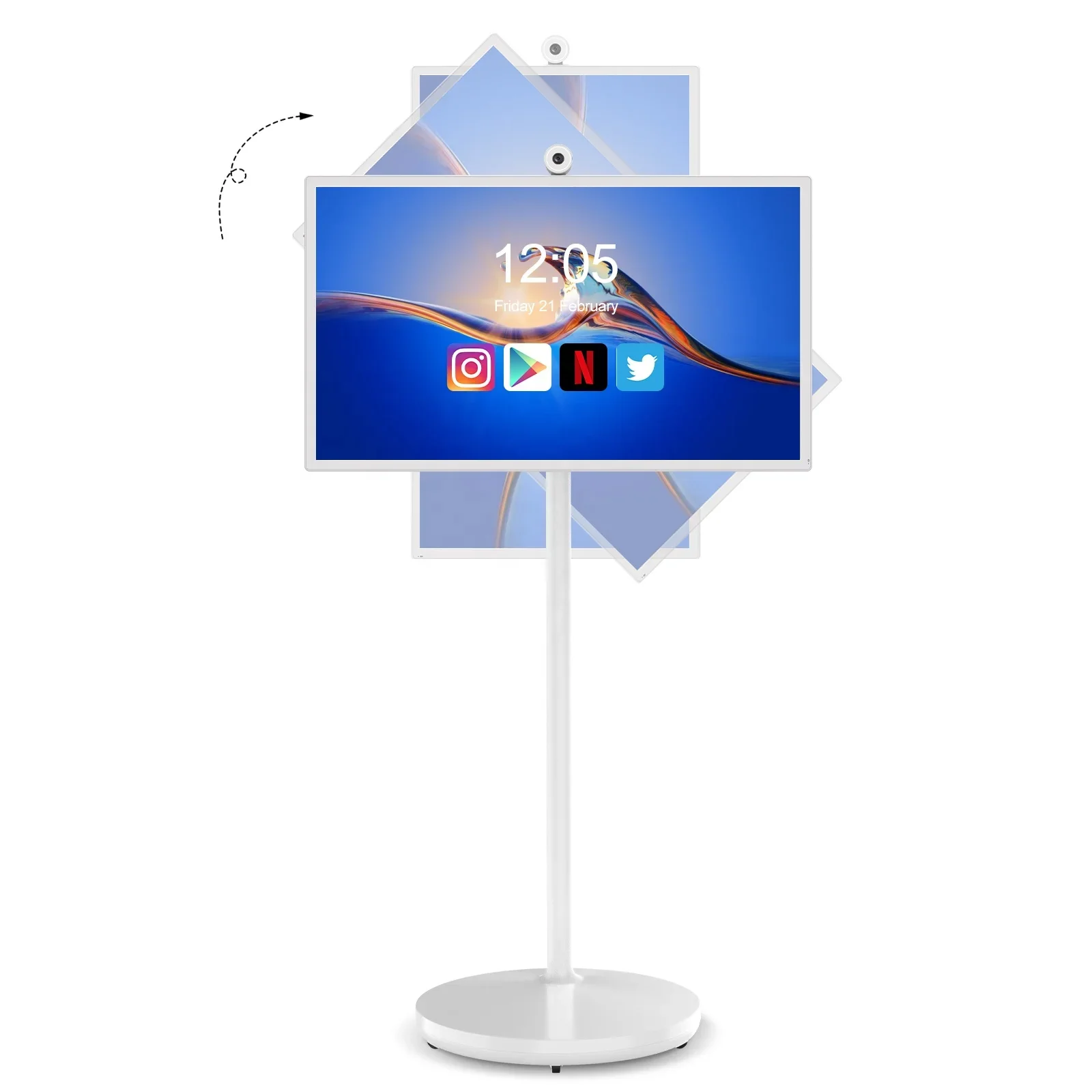 32inch Portable TV Lcd Touch Screen wireless TV display For Home Business Gaming Movable Monitor Displays Smart