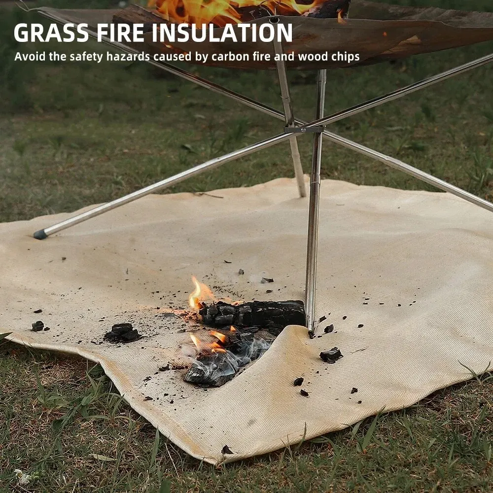 Outdoor Camping Fireproof Cloth Picnic Barbecue Insulation Mat Flame Retardant High Temperature Fire Blanket Fiberglass Mat fireproof mat