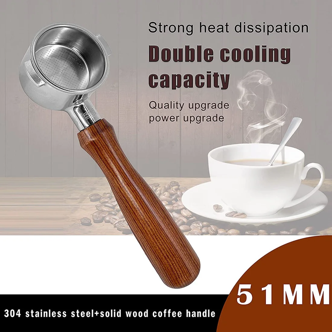 Coffee 51mm Bottomless Portafilter Compatible with DeLonghi Icona ECP ECOV311 Espresso Machine, No Base Filter Holder HOT