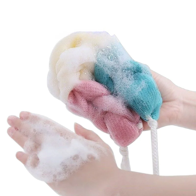 Soft Shower Mesh Foaming Sponge Body Scrub Exfoliating Back Brush Skin Cleaner Bath Bubble Ball Skin Care Bathing Accessories 2