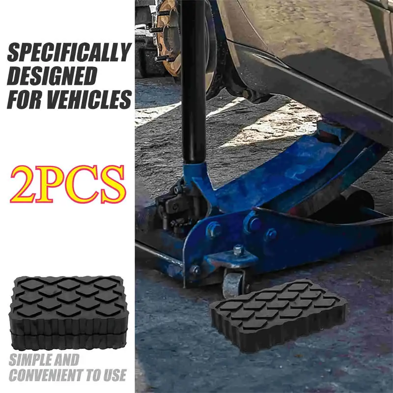 1/2Pcs Car Jack Rubber Pad Lift Blocks Floor Cars Parts Jacks Automotive Camper Stabilizer Pads