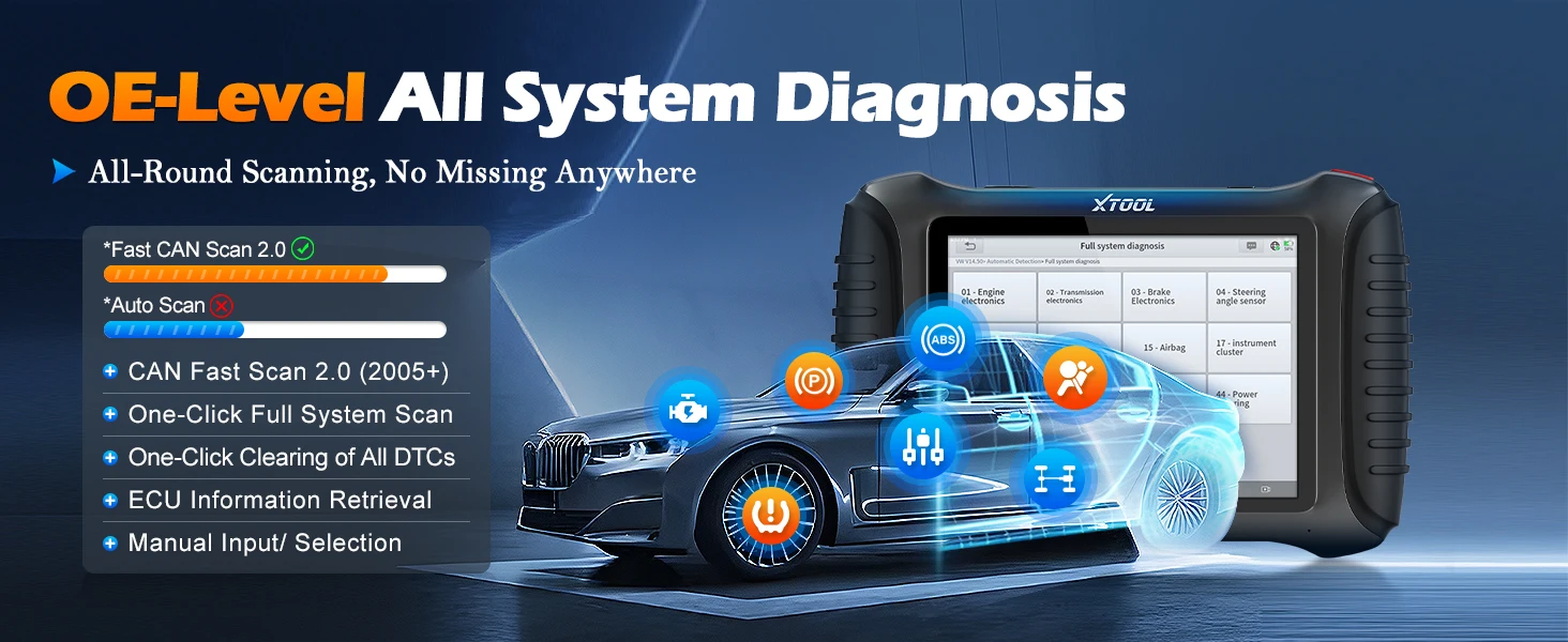 XTOOL IP900 S Auto-Diagnosegerät für Alle Systeme, Schlüsselprogrammierung, ECU-Codierung, 41+ Resets, Topologie-Karte, FCA AutoAuth, 3 Jahre Kostenlose Updates – Detail 3