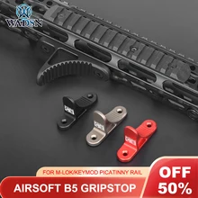 

WADSN B5 Front Hand Stop Airsoft GripstopTactical Plastic Vertical Handguard Handle Blocker M-lok Picatinny Rail Mount System