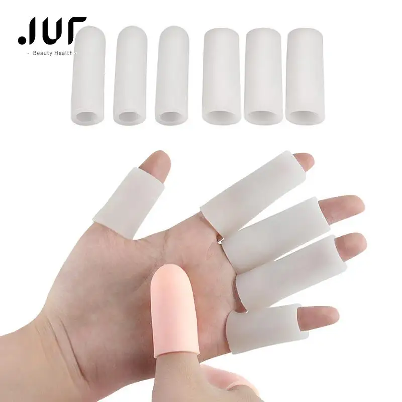 

5pcs Silicone Finger Protector Gel Tubes Little Toe Protector Corn Pain Relief Sleeve Cover Toe Separators Foot Care Tool