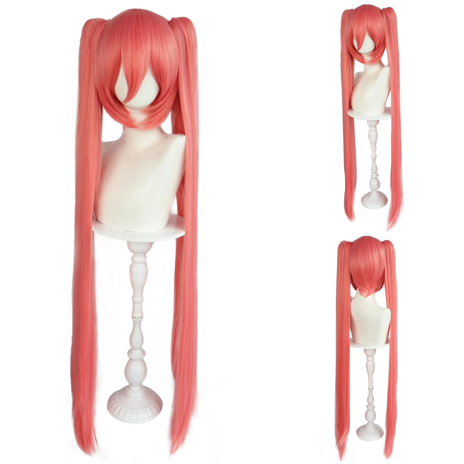 VTuber: Hatsune Miku | Synthetic Double Ponytail Long Straight Cosplay Wig 38 Synthetic Double Ponytail Long Straight Cosplay Wig for Lolita Styling (Universal)