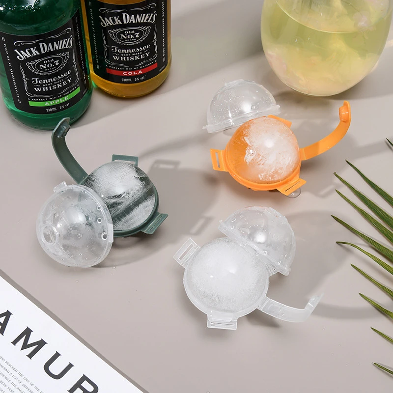 Clear Ice Ball Maker Silicone Ice Cube Maker Whiskey Tray Sphere Crystal  Clear 2.35 Inch Whiskey Transparent Round Ice Box Mold