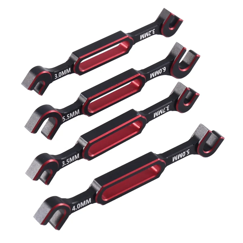 더블 엔드 범용 스패너 턴버클 렌치, RC카 Traxxas Axial SCX10,1, 3-3.2 3.5-3.7 4-5 5.5-6mm, 4 개