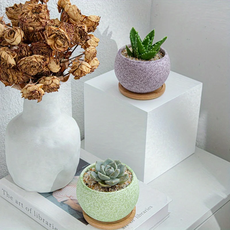 1pc Cute Flower Pot Creative Succulent Planters Ceramic Home Gardening Pots Indoor Outdoor Planters, Ceramic Pots for Plants