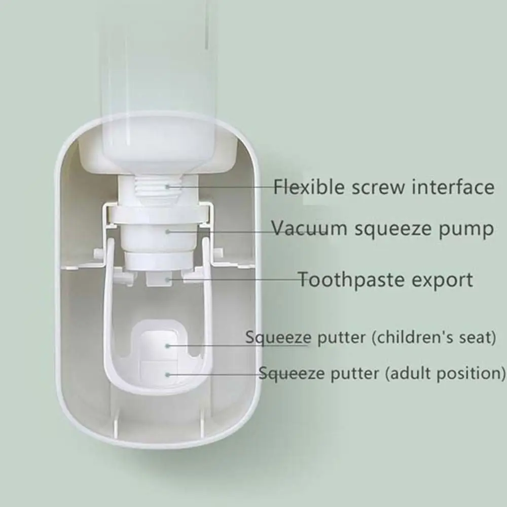 No-punch Lazy Wall Mount Useful Automatic Toothbrush Holder Toothpaste Squeezer Bathroom Accessories Toothpaste Dispenser Toothpaste Squeezer Toothpaste Dispenser