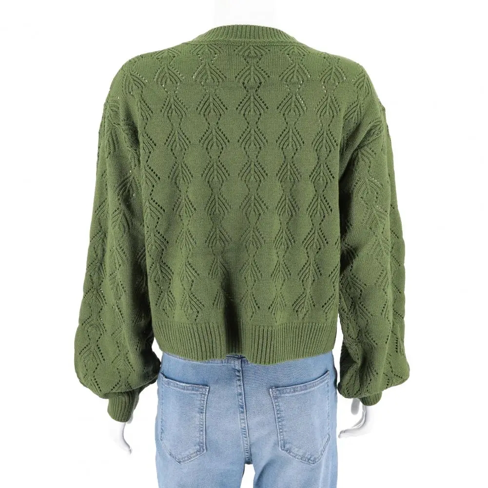 

Breathable Cropped Cardigan Unique Design Cropped Cardigan Stylish Women's Cropped Cardigan Sweater V-neck Long for Autumn