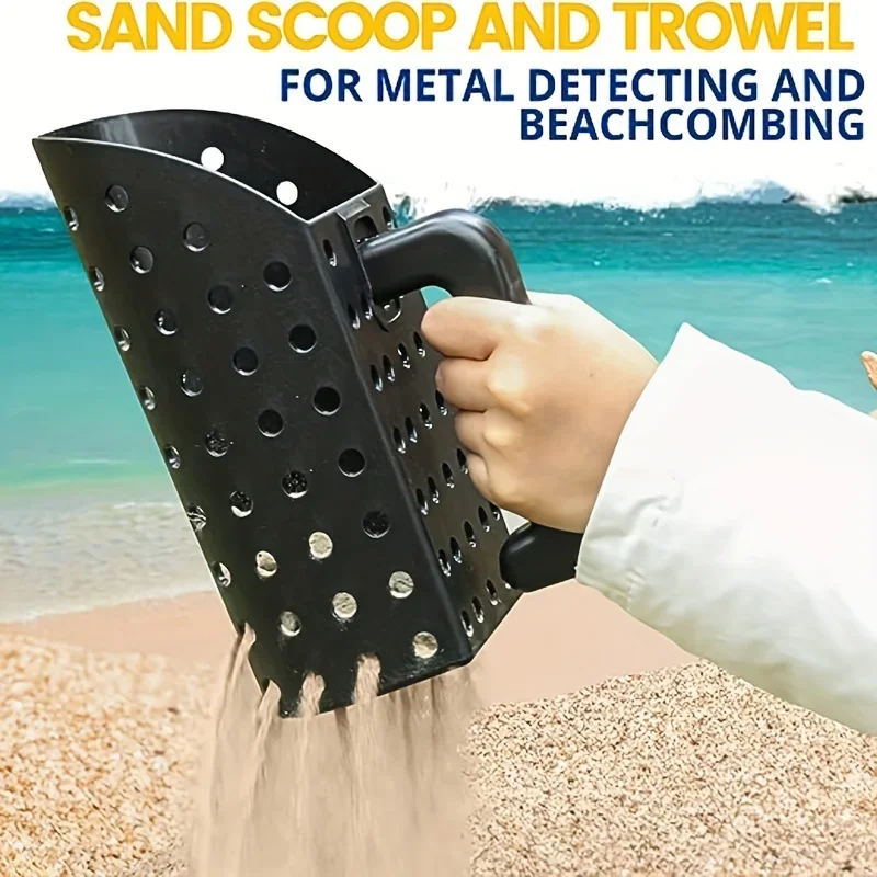 1 Set, Portable Metal Detector Sand Scoop And Shovel Set, Sand Sifter Digging Tools, ABS Plastic Metal Detector Sand Scoop Shove 2