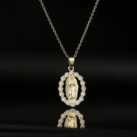 Pendentif Vierge Marie en Acier Inoxydable, Bijou au Design Classique, en Or, AAA CZ, Nouvelle Collection 4