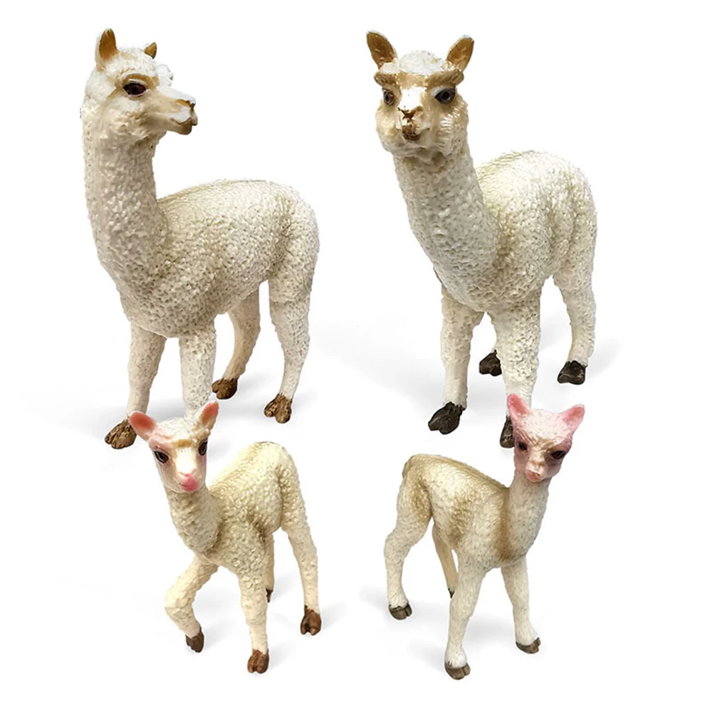 

Simulation Cute Alpaca Figurines Farm Pasture Animal Action Figures Funny Toys Models for Child Kids Festival Birthday Gifts