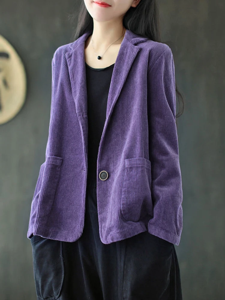 

Fashion Woman Blazer 2023 Single-breasted Solid Color Short Coat Women Clothes Long Sleeve Top Elegant Jacket Fall Outfits Women